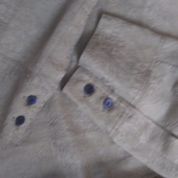 Chico's button down silk and linen blouse chico size 3 - Picture 4 of 11